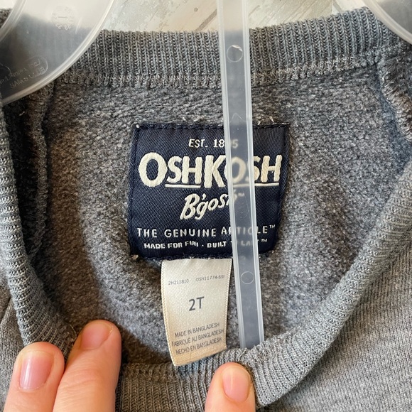 OshKosh B'gosh Gray Kids Sweatshirt with Rainbow Stripes - Picture 6 of 8